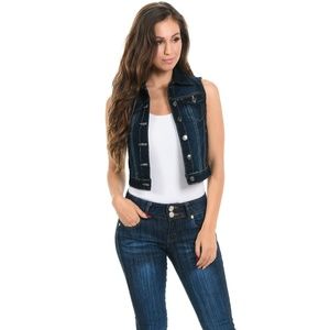 M.Michel Women's Denim Vest · Style M615